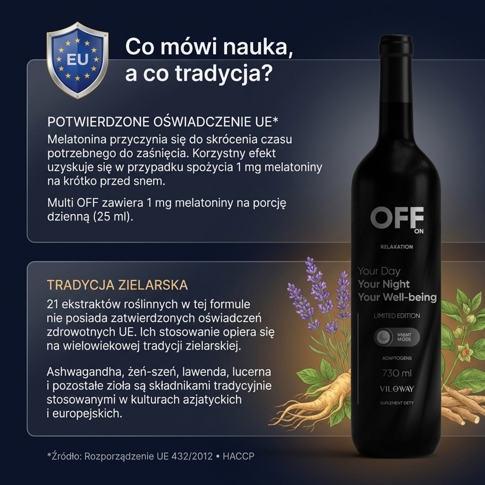 Multi OFF - Malina + Cytryna + Lucerna na relaks i regenerację - płyn
