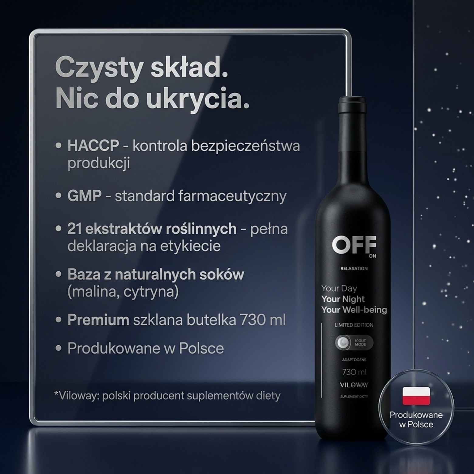 Multi OFF - Malina + Cytryna + Lucerna na relaks i regenerację - płyn