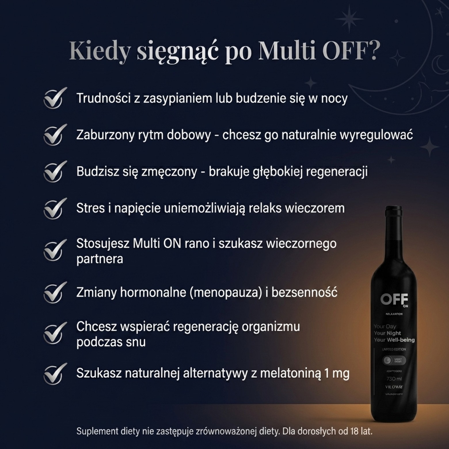 Multi OFF - Malina + Cytryna + Lucerna na relaks i regenerację - płyn