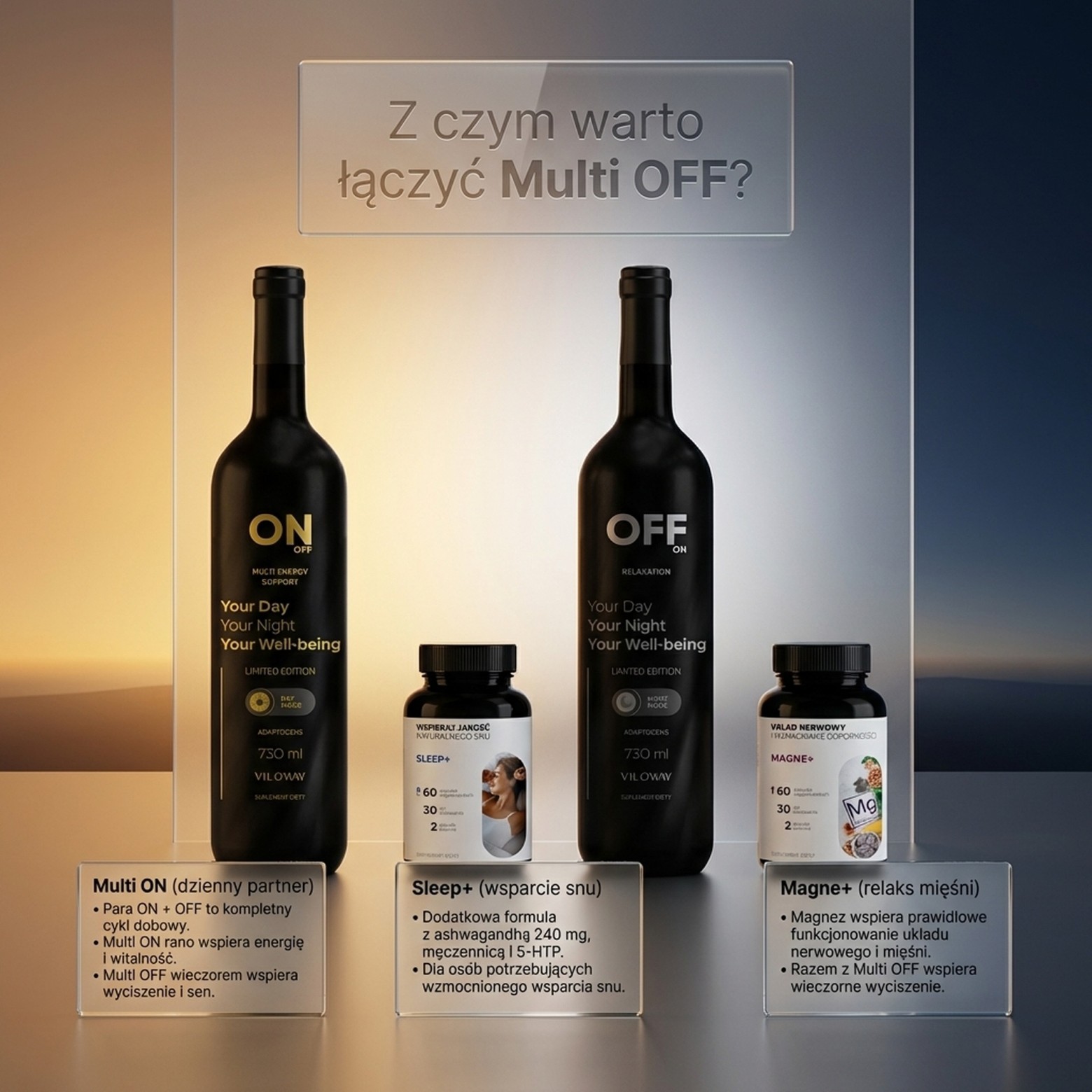 Multi OFF - Malina + Cytryna + Lucerna na relaks i regenerację - płyn