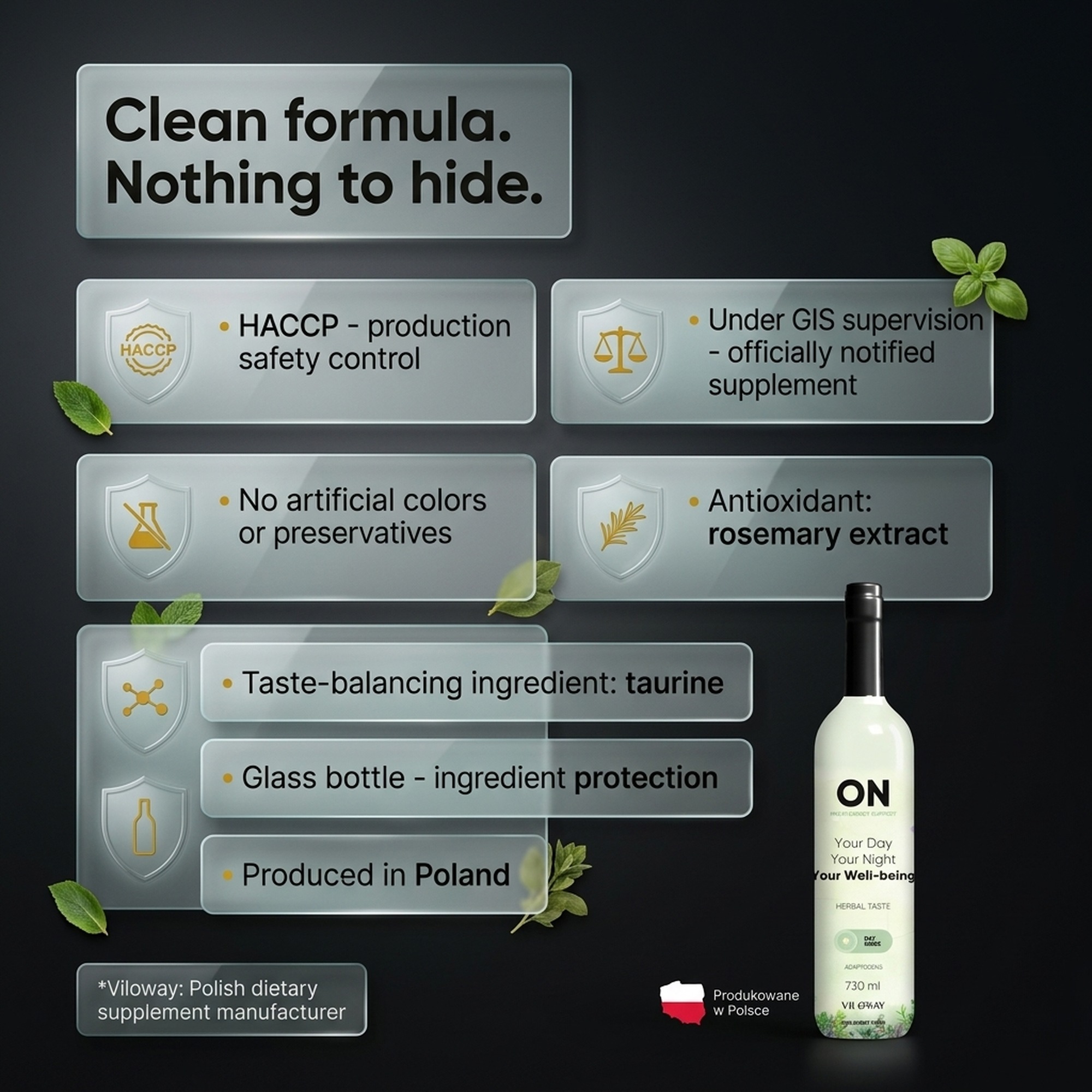 Multi ON Herbal - Lemon + Alfalfa + Assam Tea for Vitality - Liquid