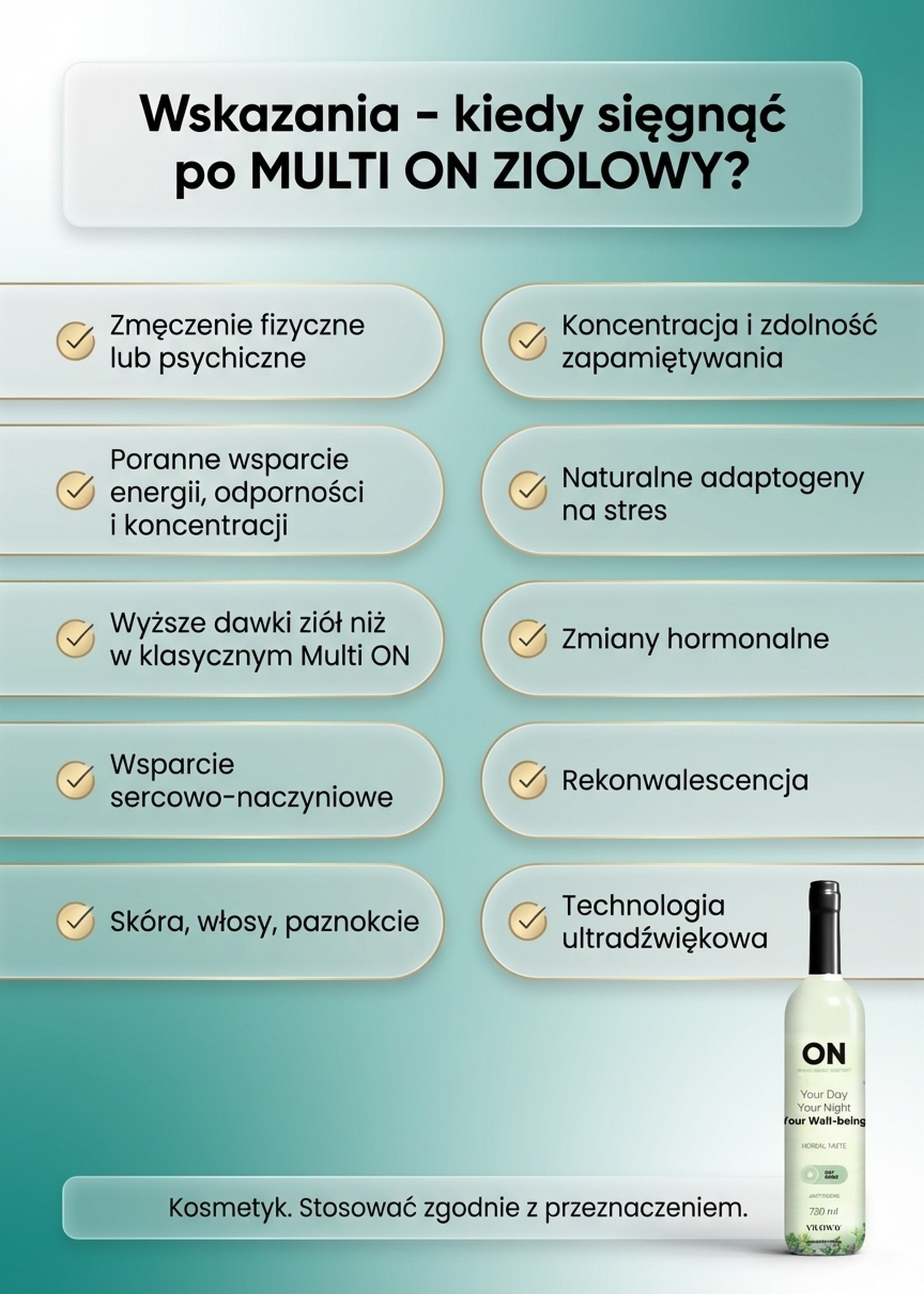 Multi ON Ziołowy - Cytryna + Alfalfa + Herbata assamska na witalność - płyn