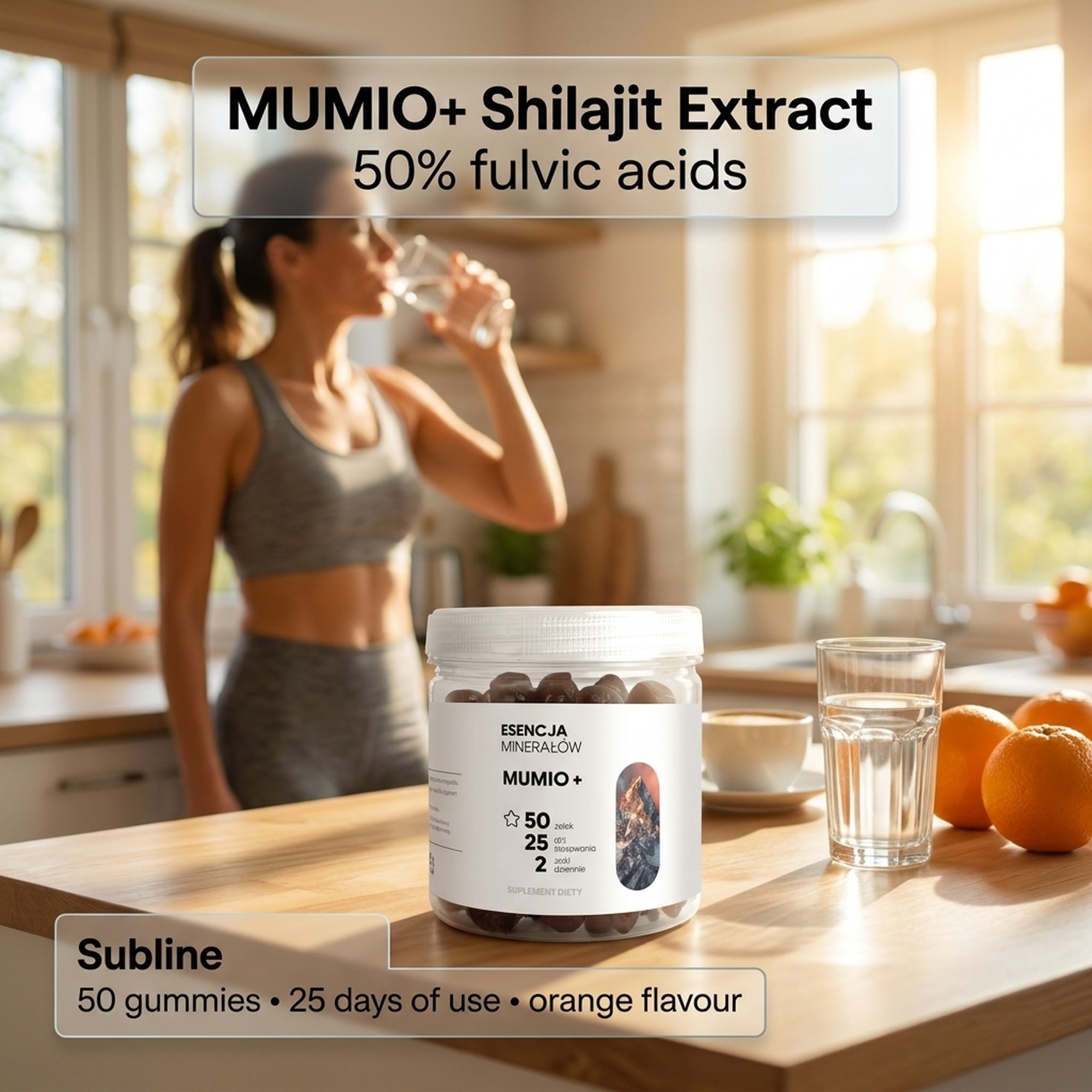 MUMIO+ - Shilajit 50% Fulvic Acids - Gummies for Regeneration