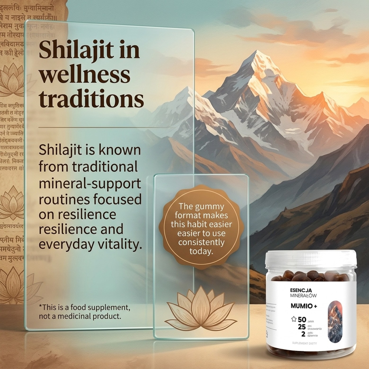 MUMIO+ - Shilajit 50% Fulvic Acids - Gummies for Regeneration