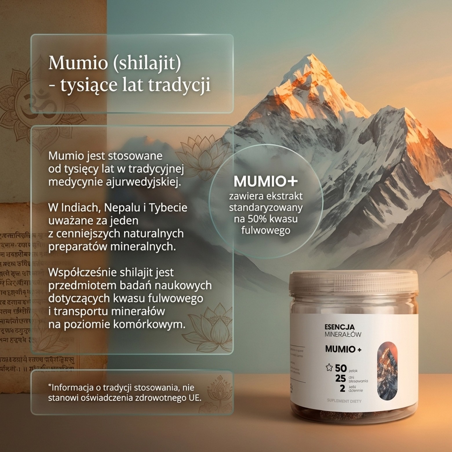 MUMIO+ - Shilajit 50% kwasów fulwowych - żelki na regenerację