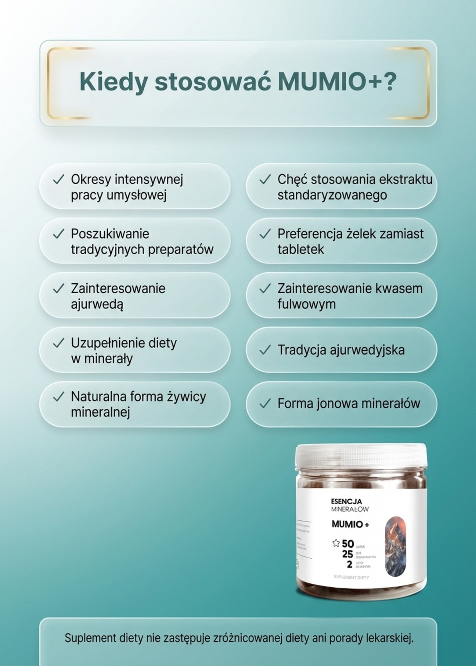 MUMIO+ - Shilajit 50% kwasów fulwowych - żelki na regenerację