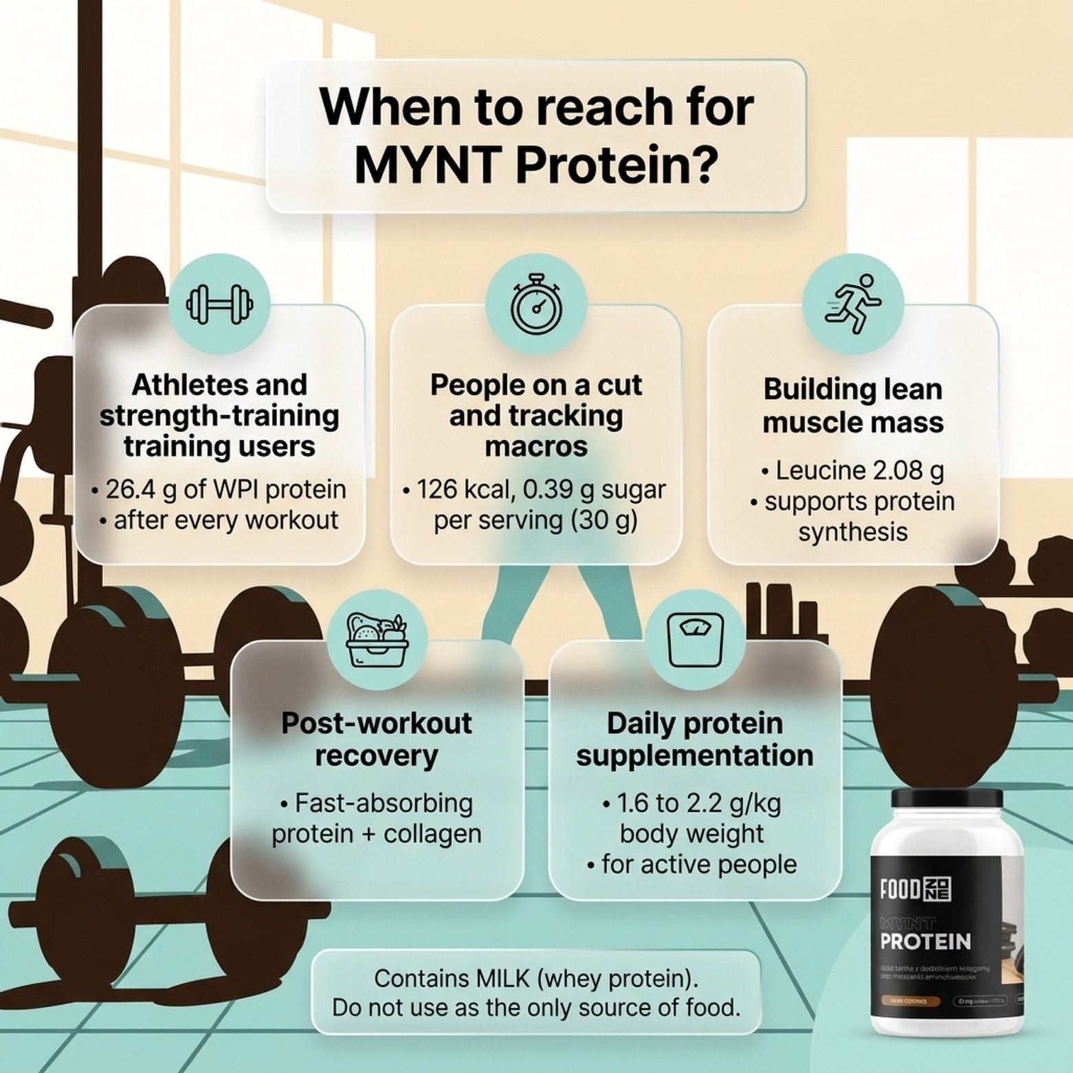 MYNT PROTEIN 750g Cookies - Protein with Collagen for Muscles and Joints
