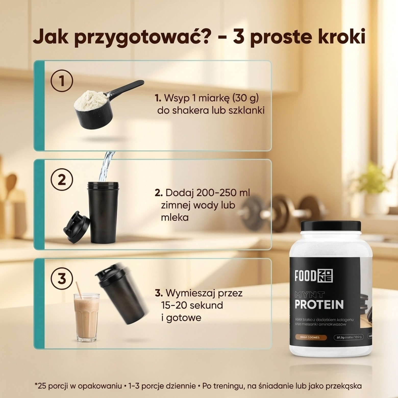 MYNT PROTEIN 750g Cookies – Białko z Kolagenem® dla Mięśni i Stawów