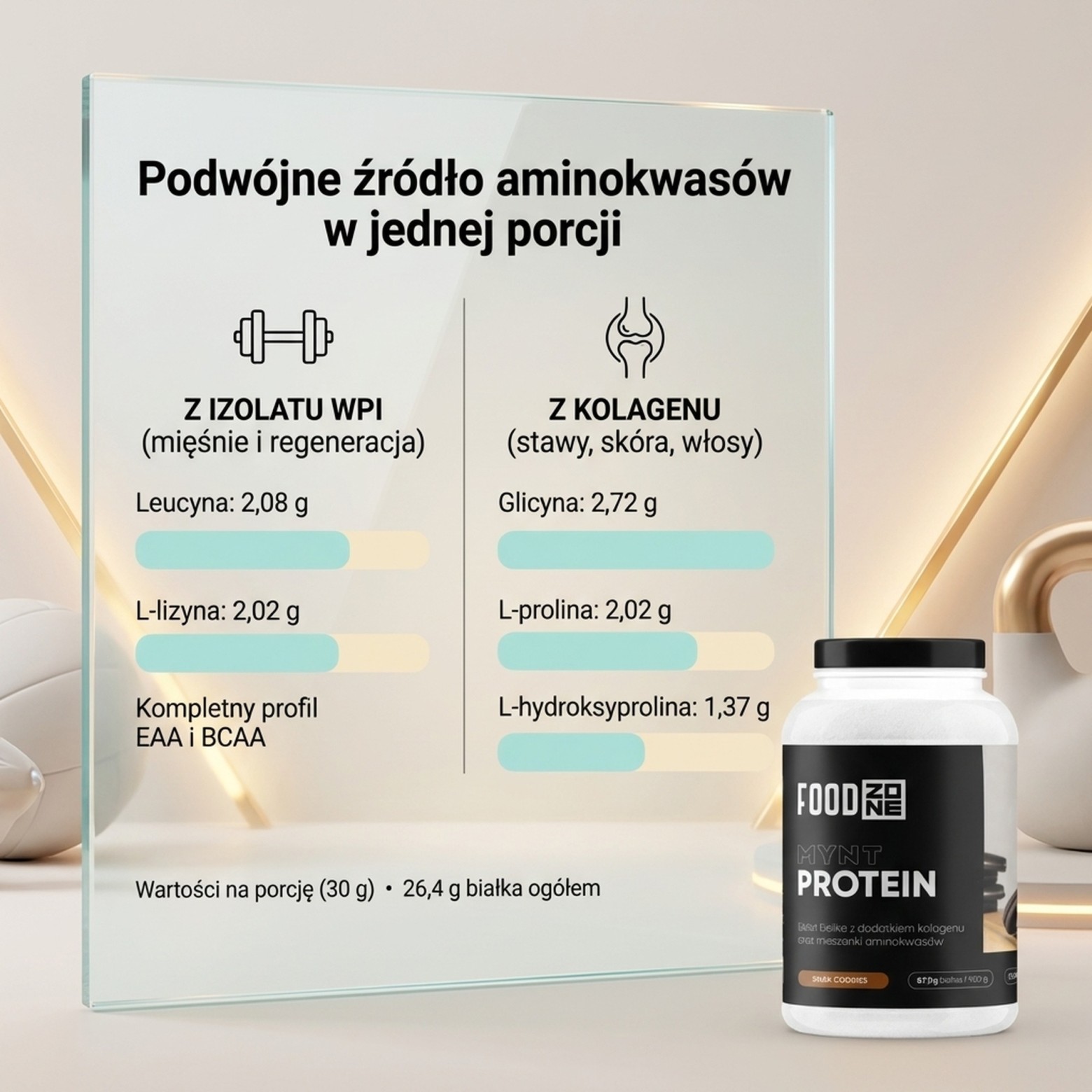 MYNT PROTEIN 750g Cookies – Białko z Kolagenem® dla Mięśni i Stawów