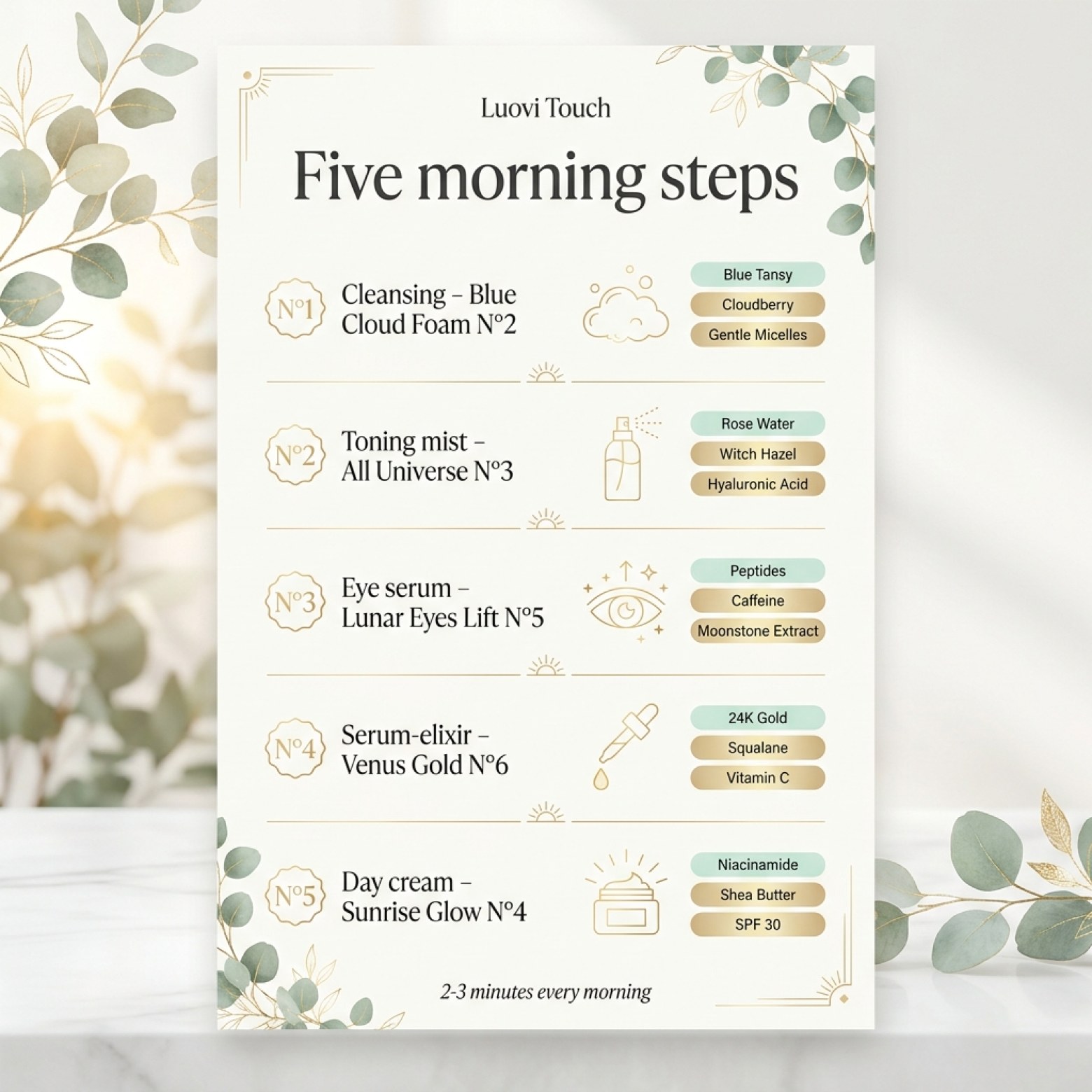 Set: LUOVI Morning Touch - Morning Skincare Ritual