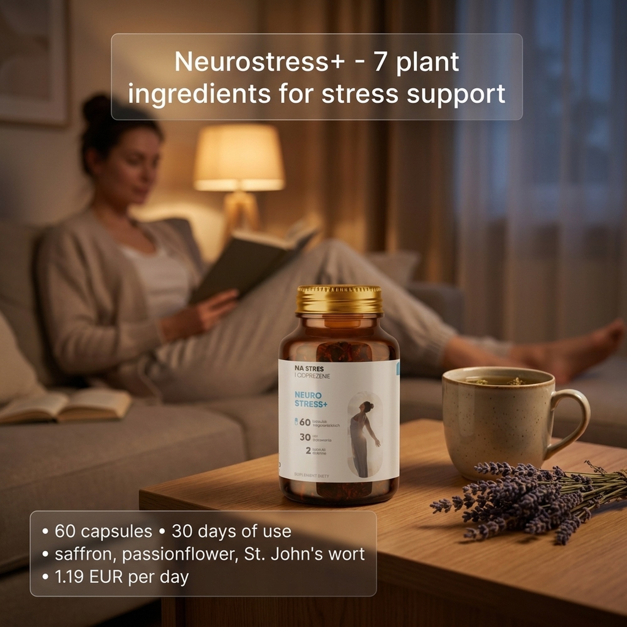 Neurostress+ - Passionflower + Saffron + Inositol for Stress Relief