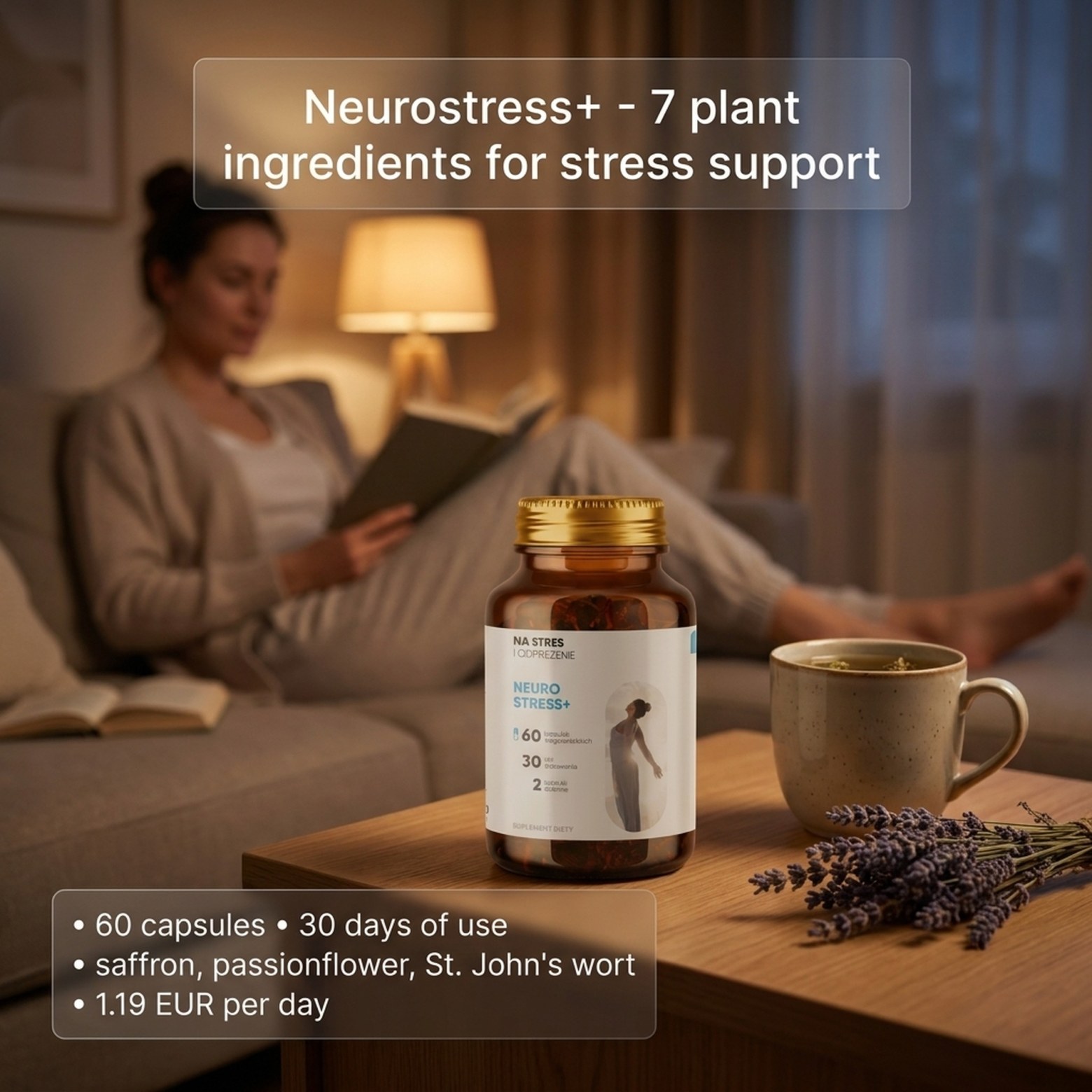 Neurostress+ - Passionflower + Saffron + Inositol for Stress Relief