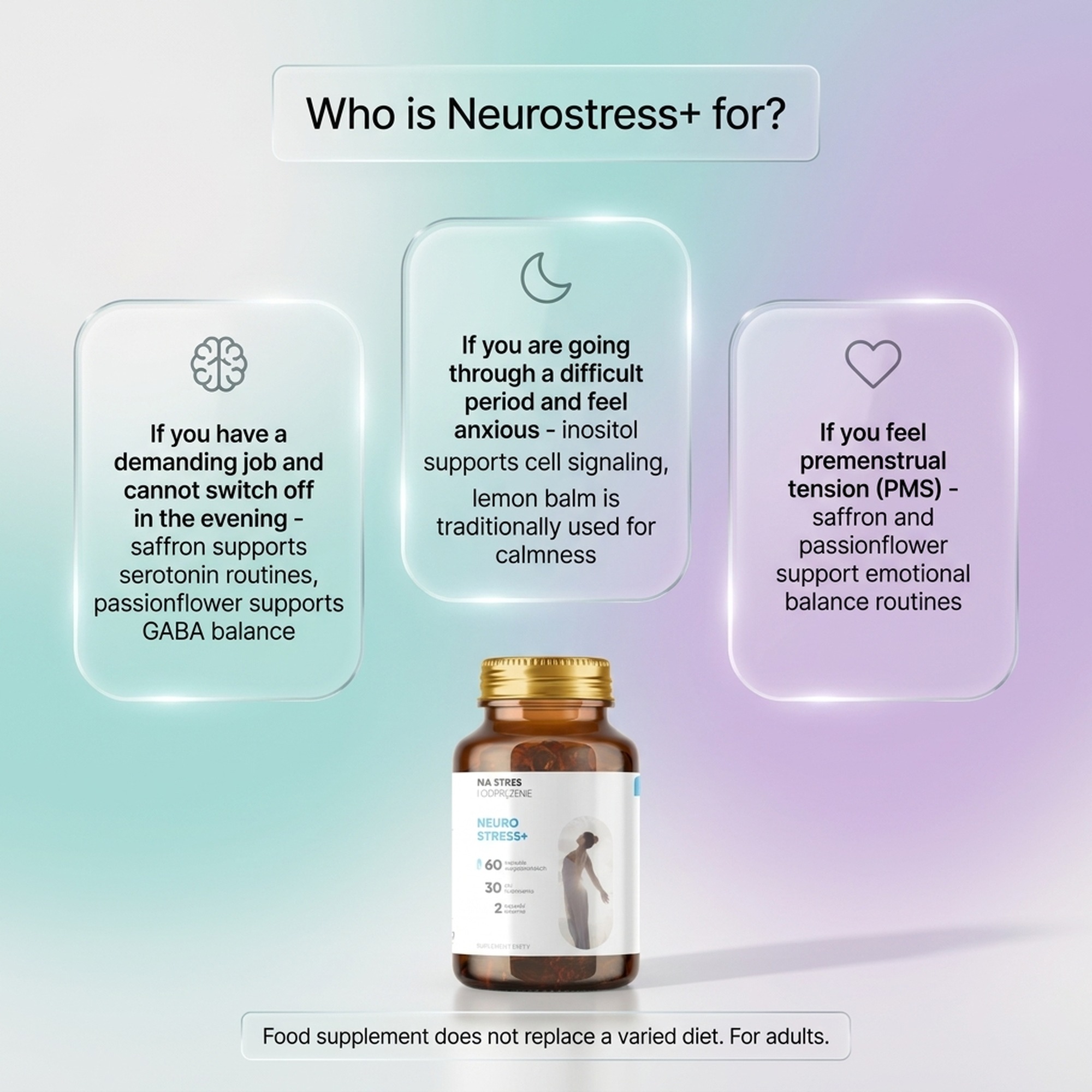 Neurostress+ - Passionflower + Saffron + Inositol for Stress Relief