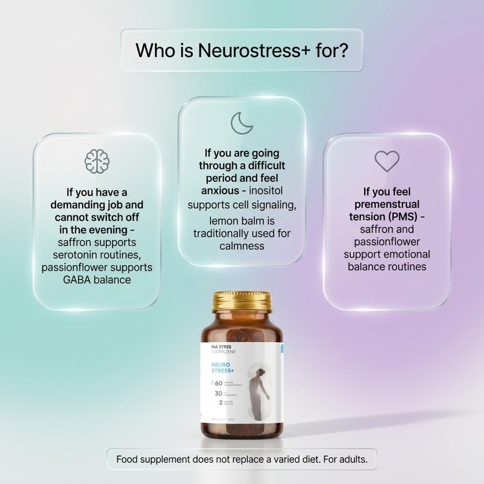 Neurostress+ - Passionflower + Saffron + Inositol for Stress Relief