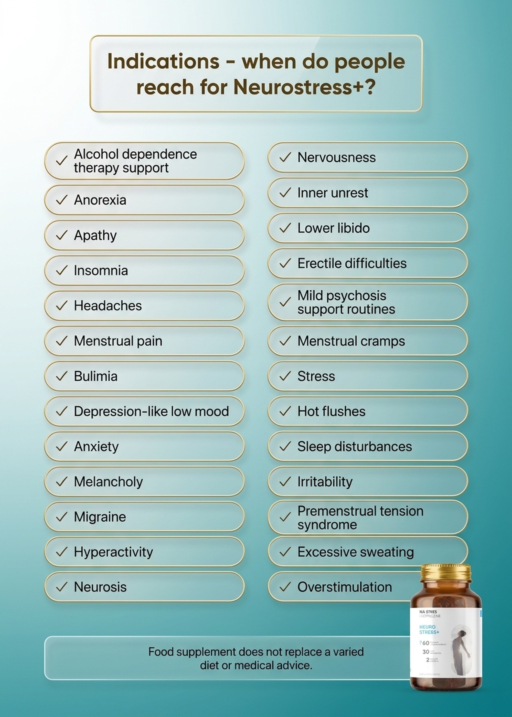 Neurostress+ - Passionflower + Saffron + Inositol for Stress Relief