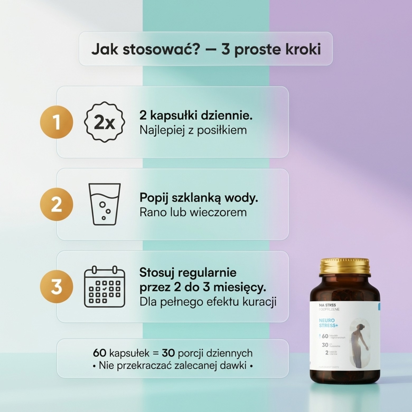 Neurostress+ - Męczennica + Szafran + Inozytol na redukcję stresu