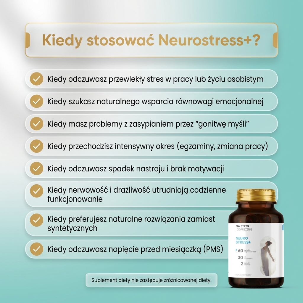 Neurostress+ - Męczennica + Szafran + Inozytol na redukcję stresu