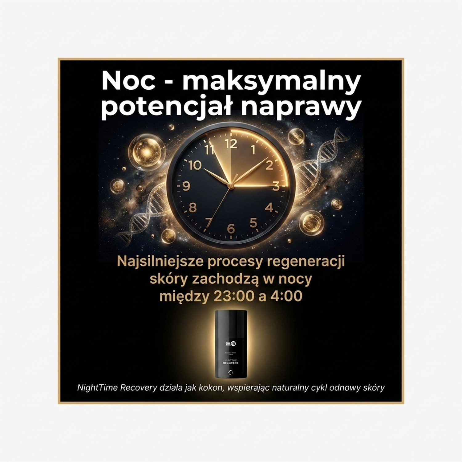 NightTime Recovery - Night Cream with Peptides + Niacinamide + Ceramides - Skin Mission