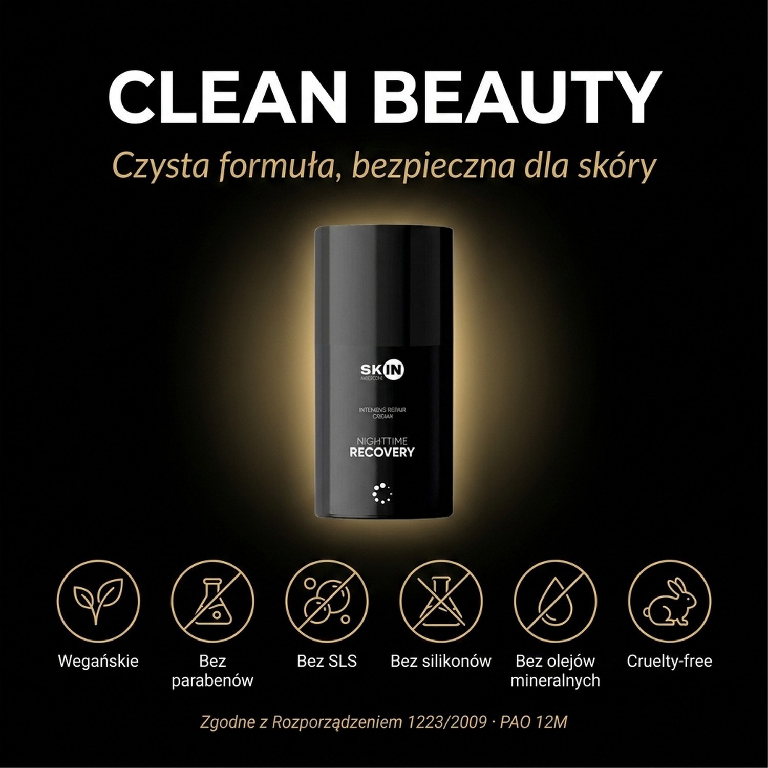 NightTime Recovery - Night Cream with Peptides + Niacinamide + Ceramides - Skin Mission