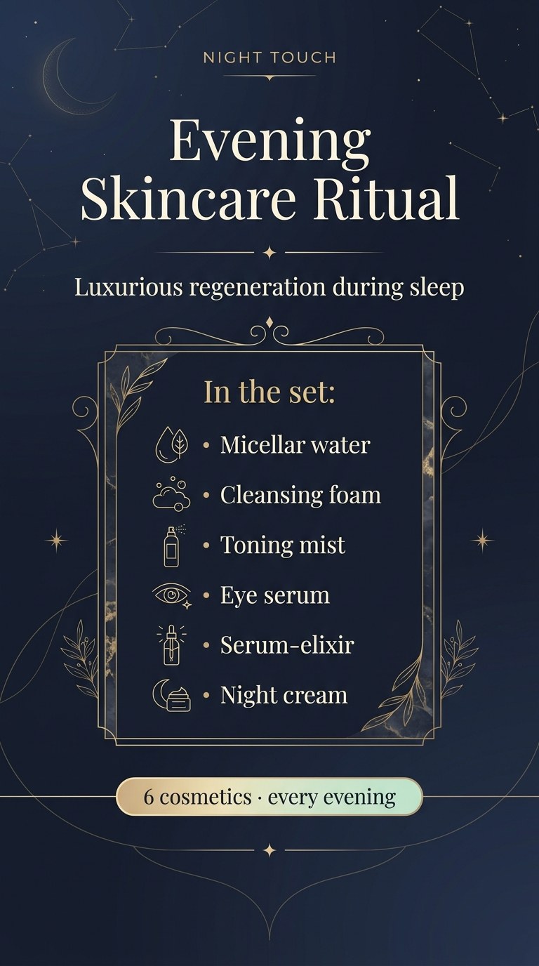Set: LUOVI Night Touch - Evening Skincare Ritual 5-in-1 with caviar and stem cells — story 4