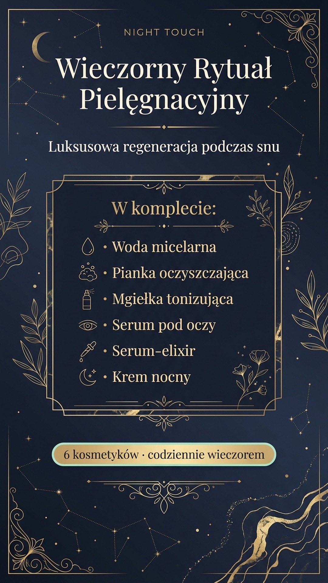 Pakiet: LUOVI Night Touch - Wieczorny Rytuał Pielęgnacyjny 5-w-1 z kawiorem i komórkami macierzystymi — story 4