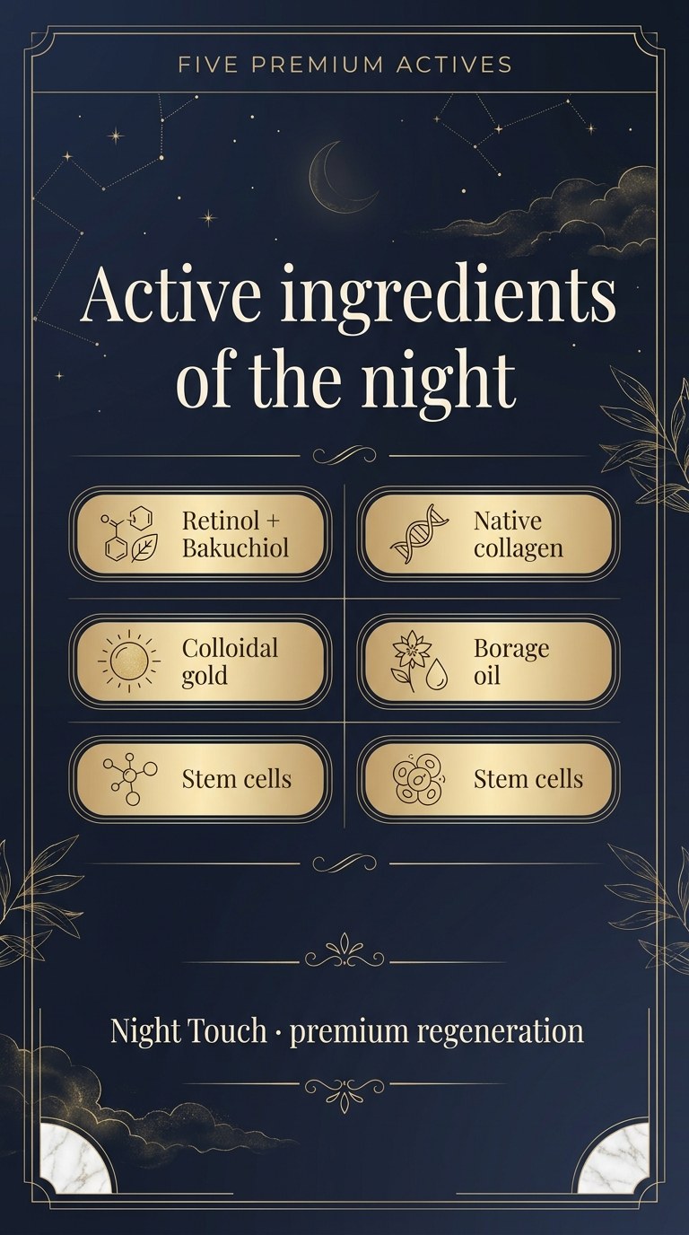 Set: LUOVI Night Touch - Evening Skincare Ritual 5-in-1 with caviar and stem cells — story 5