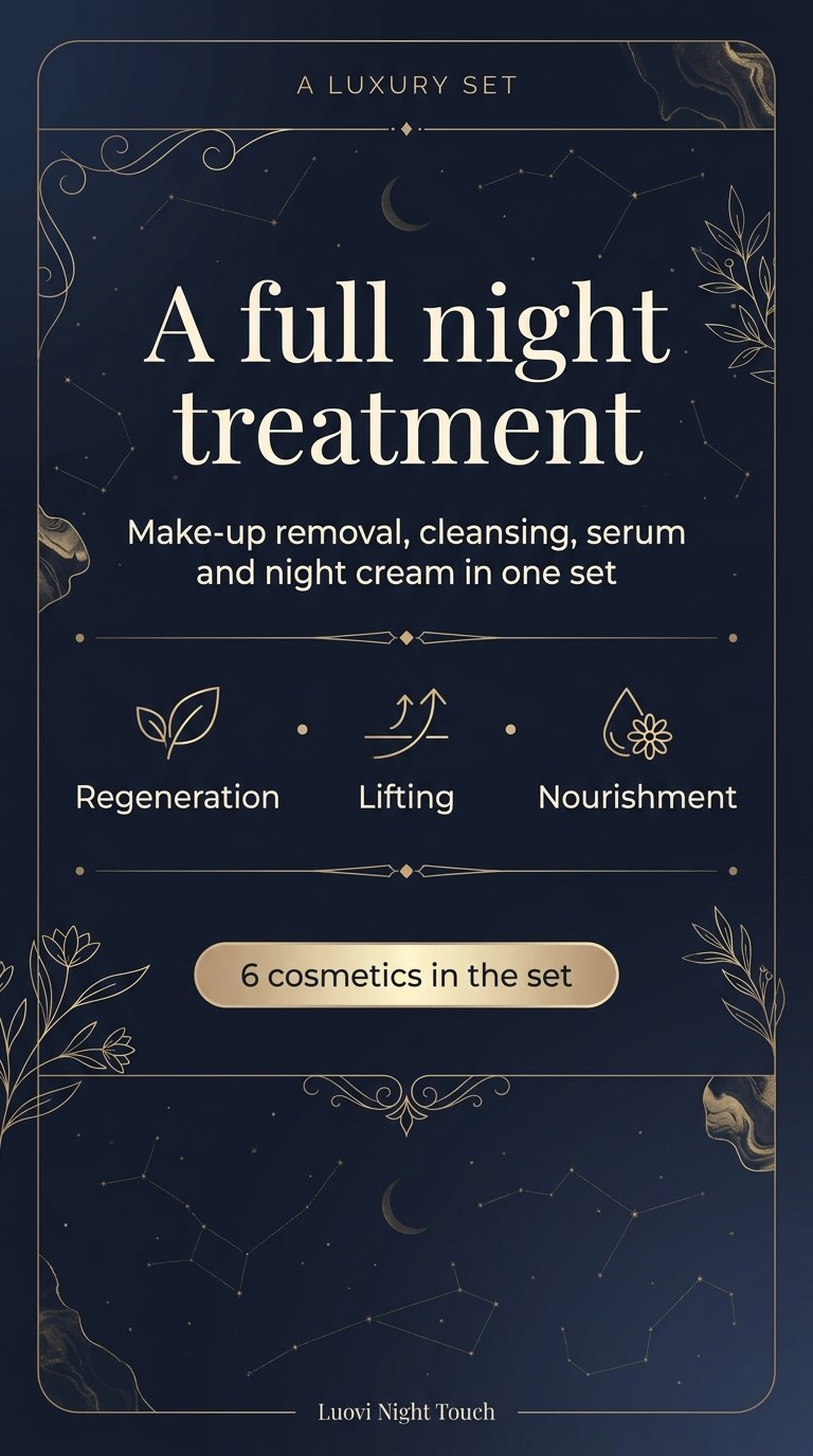 Set: LUOVI Night Touch - Evening Skincare Ritual 5-in-1 with caviar and stem cells — story 6