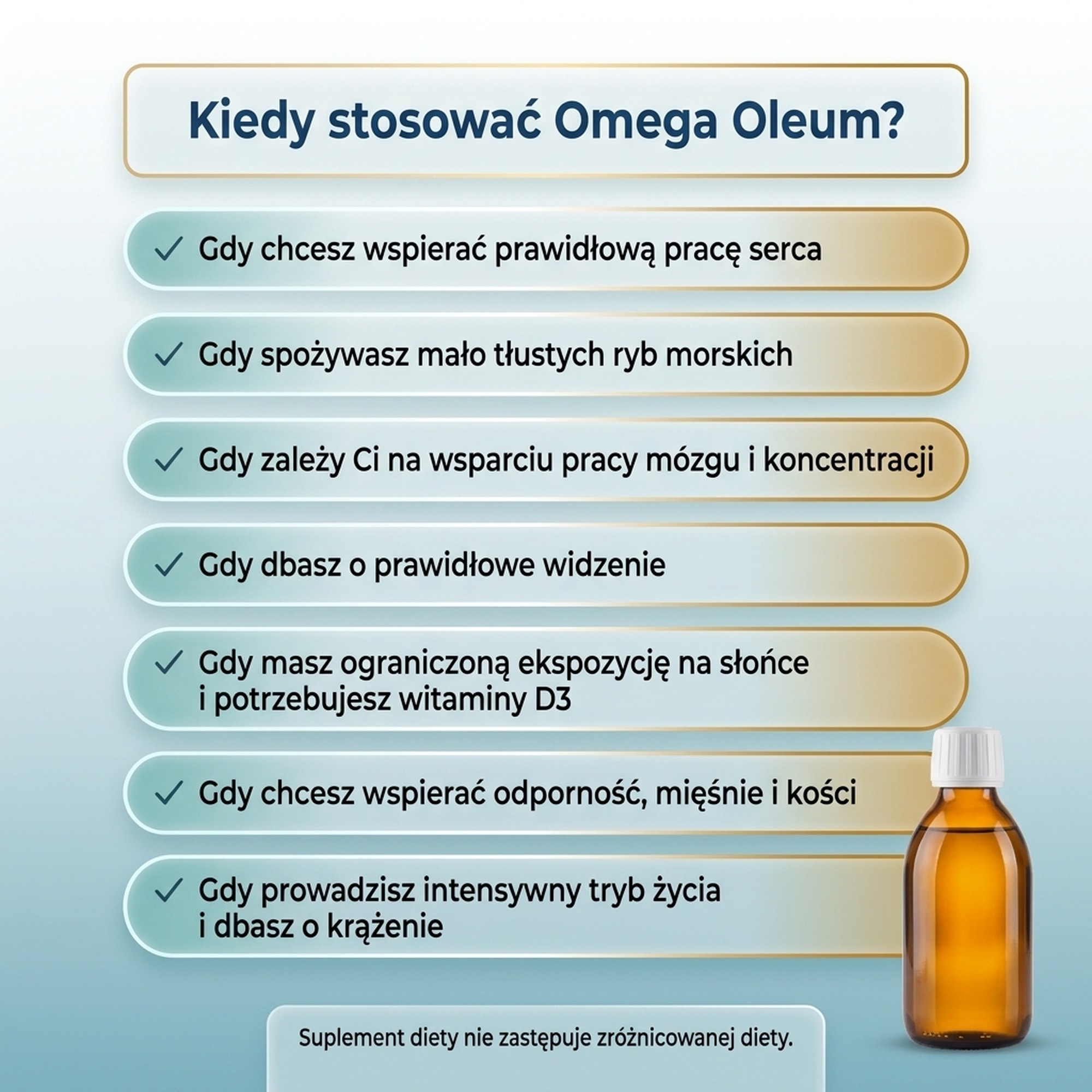 Omega Oleum Forte IQ + D3 - DHA 900mg + EPA 1440mg + Sea Buckthorn + Vitamin D3