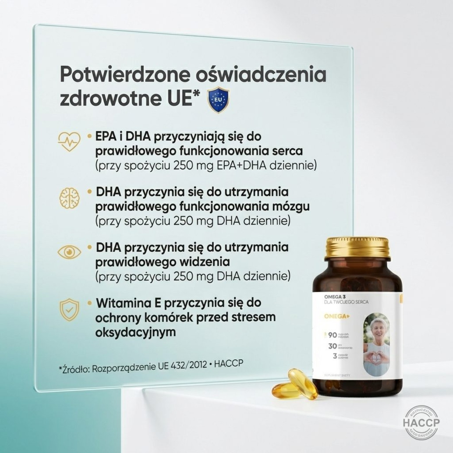 Omega+ - Omega-3 EPA DHA + Koenzym Q10 na serce i mózg