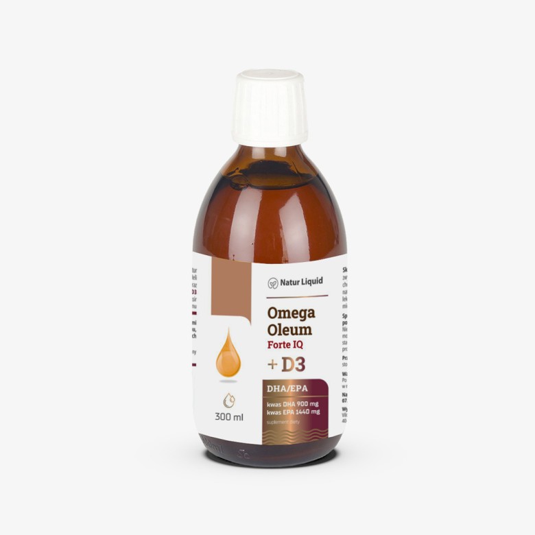 Omega Oleum Forte IQ + D3 - DHA 900mg + EPA 1440mg + Sea Buckthorn + Vitamin D3