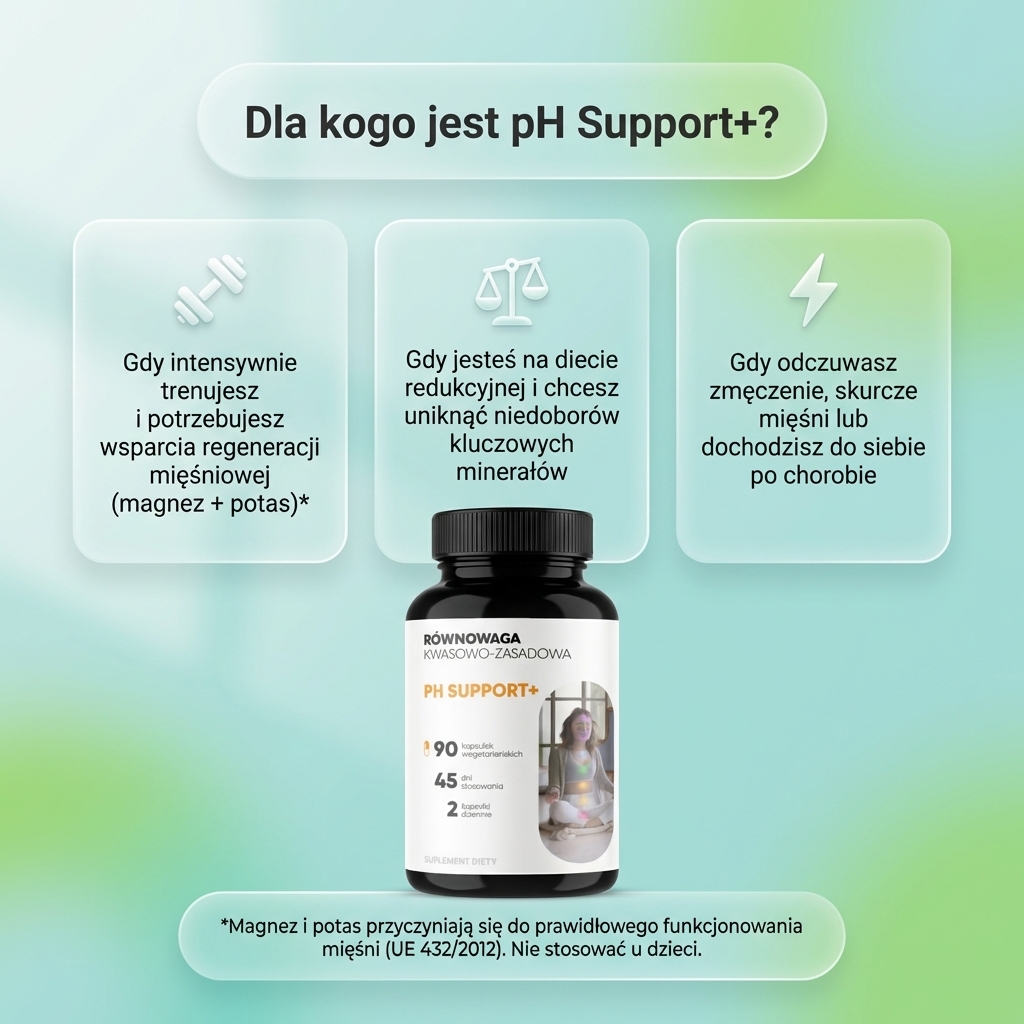 pH Support+ - Magnez cytrynian + Wapń + Potas na równowagę kwasowo-zasadową