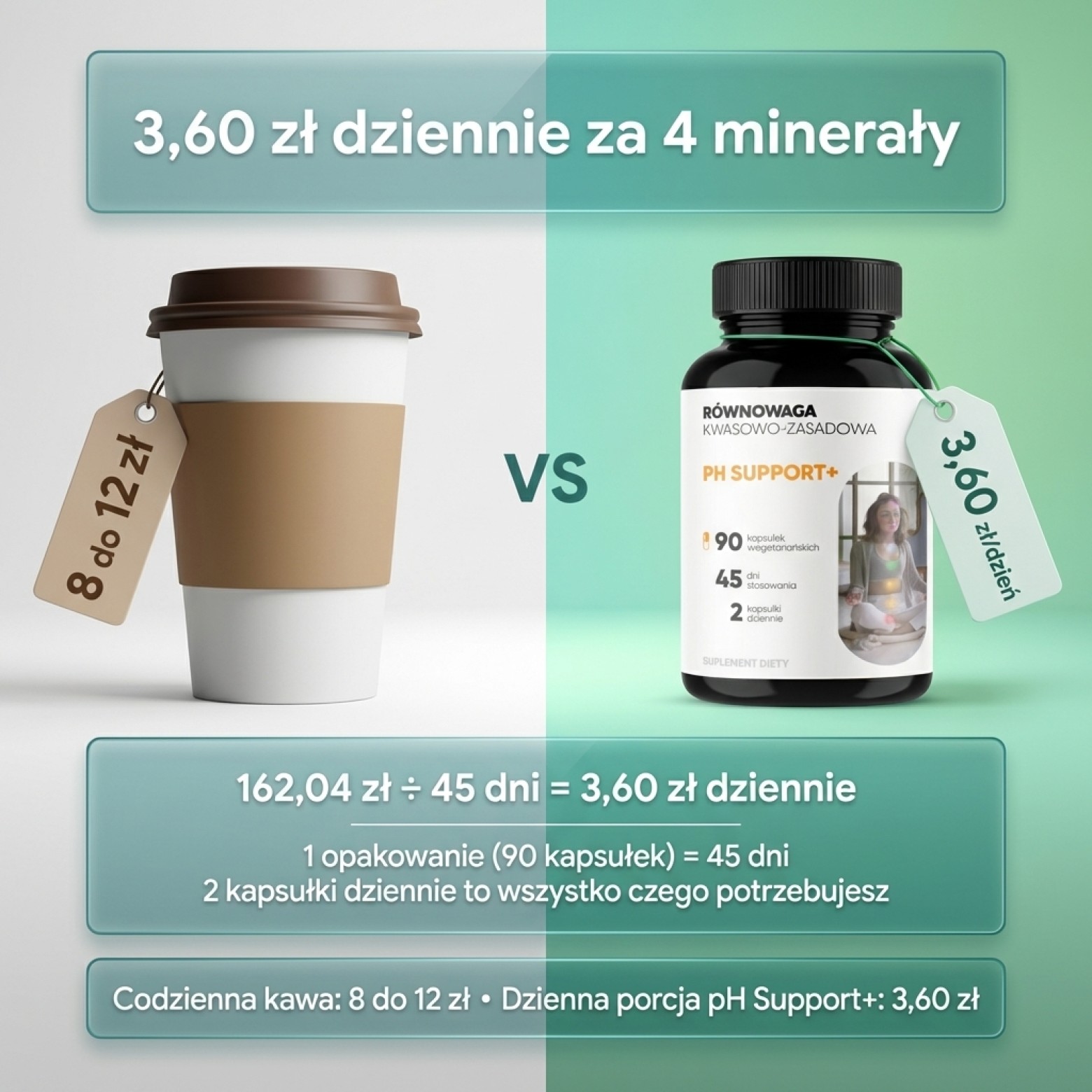 pH Support+ - Magnez cytrynian + Wapń + Potas na równowagę kwasowo-zasadową