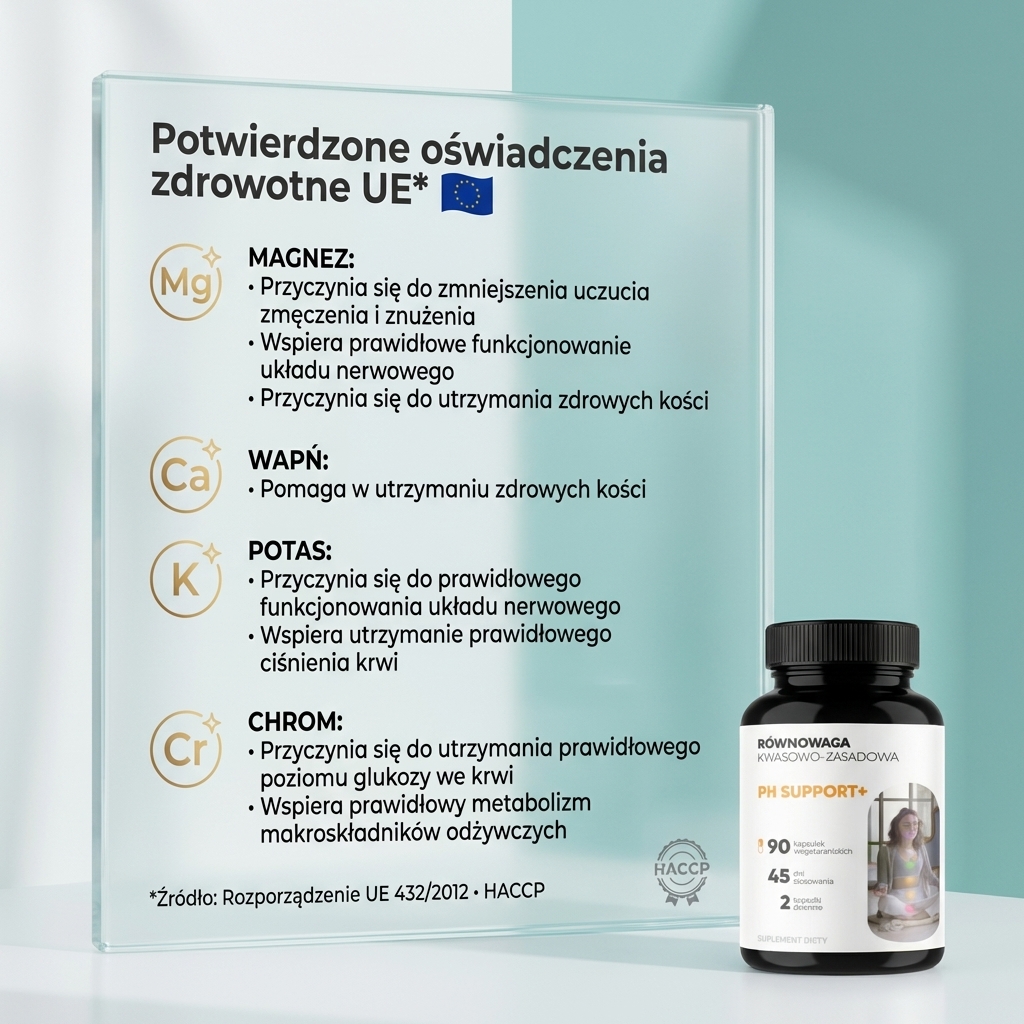 pH Support+ - Magnez cytrynian + Wapń + Potas na równowagę kwasowo-zasadową