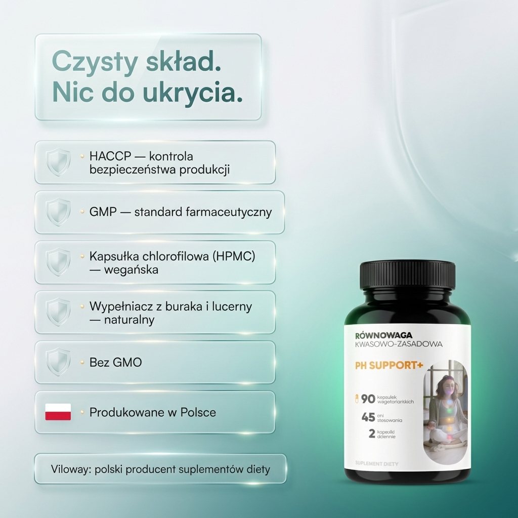 pH Support+ - Magnez cytrynian + Wapń + Potas na równowagę kwasowo-zasadową