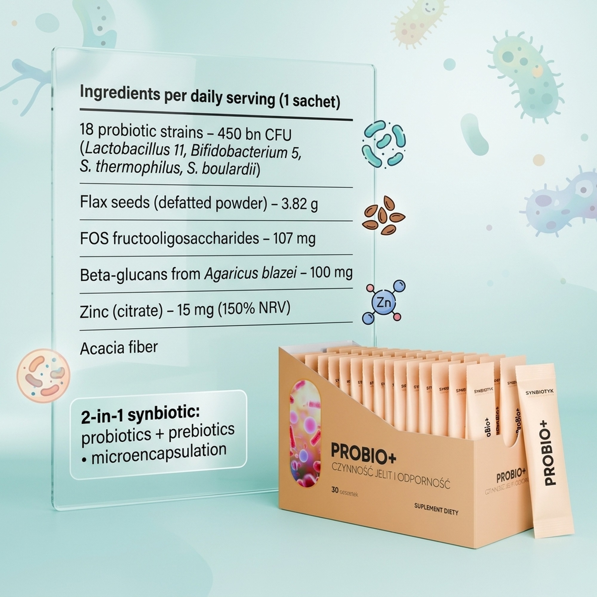 ProBio+ - 19 Strains (18 Bacteria + Yeast) for Healthy Gut