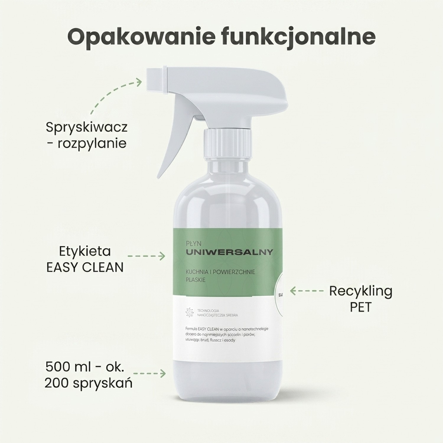 Płyn Uniwersalny Easy Clean 500 ml - Kuchnia i powierzchnie