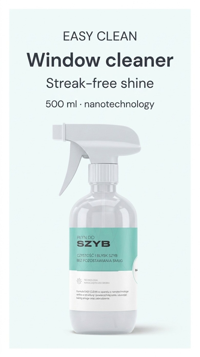 EASY CLEAN - Window cleaner 500 ml - Nanotechnology + silver