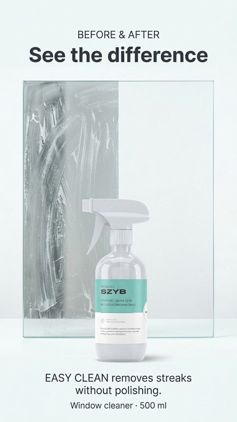 EASY CLEAN - Window cleaner 500 ml - Nanotechnology + silver