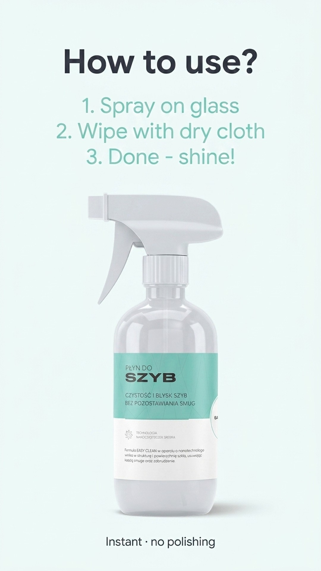 Window cleaner Easy Clean 500 ml - Nanotechnology + silver — story 6