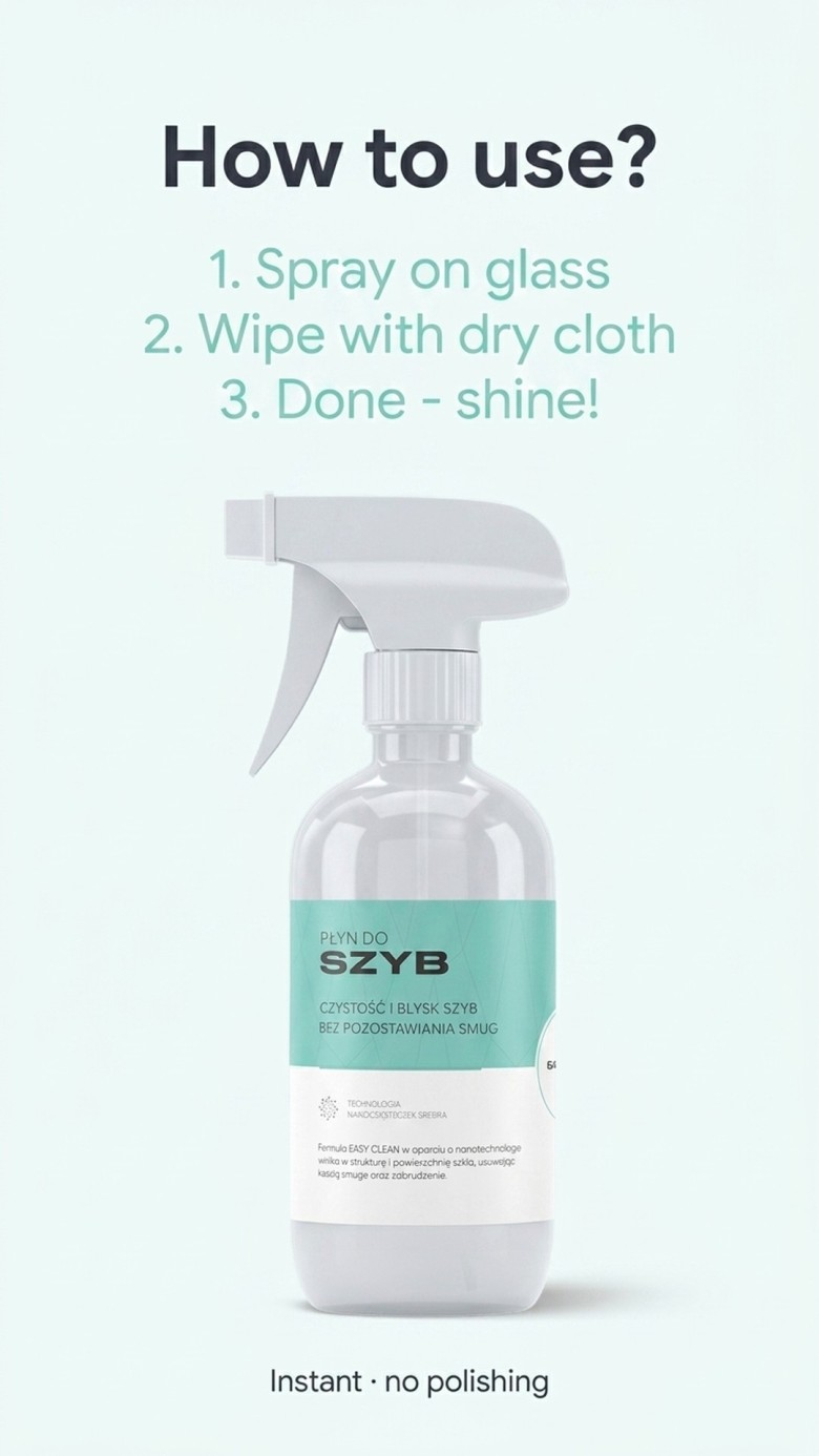 EASY CLEAN - Window cleaner 500 ml - Nanotechnology + silver