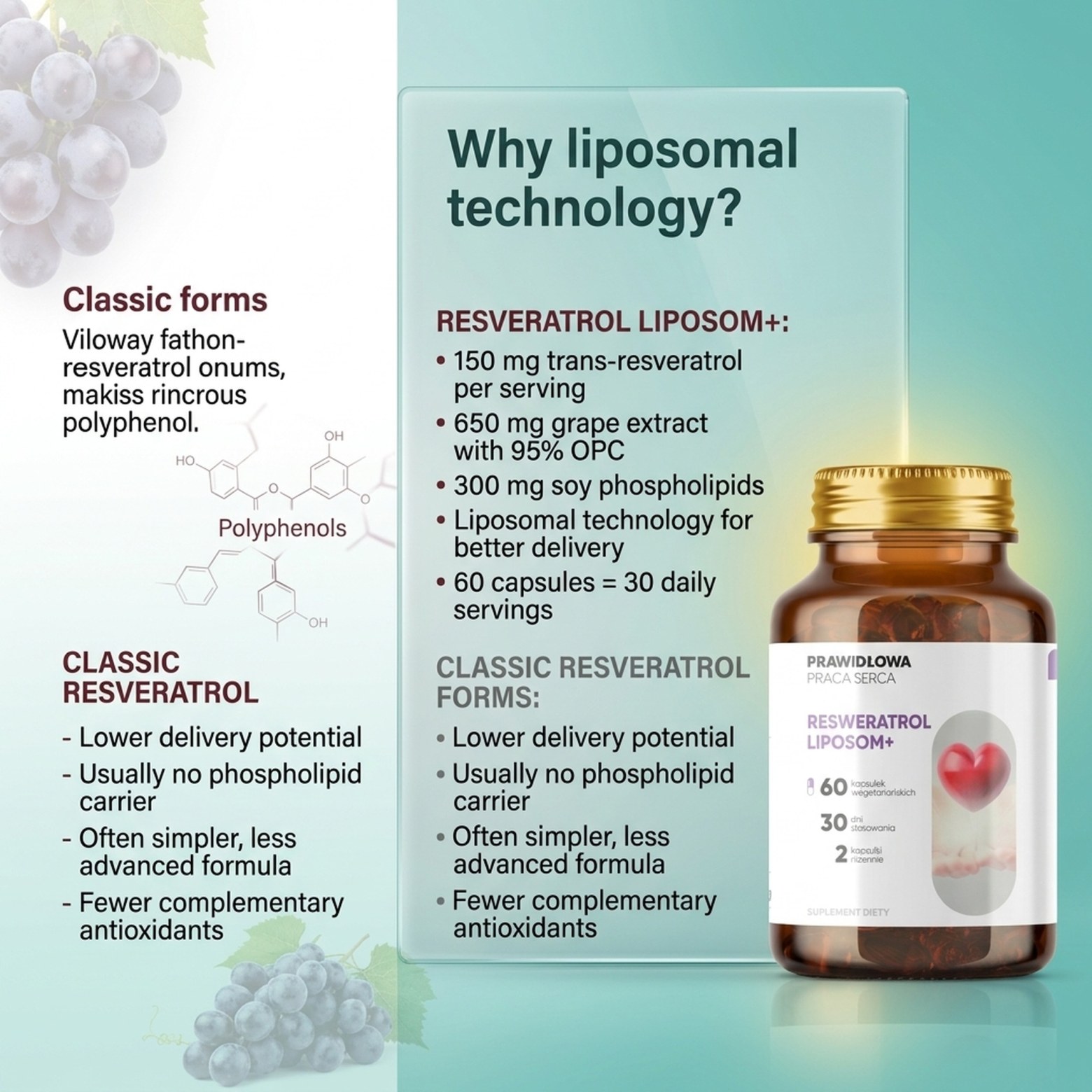 Resveratrol Liposom+ - Grape Vine 95% OPC in Liposomal Technology