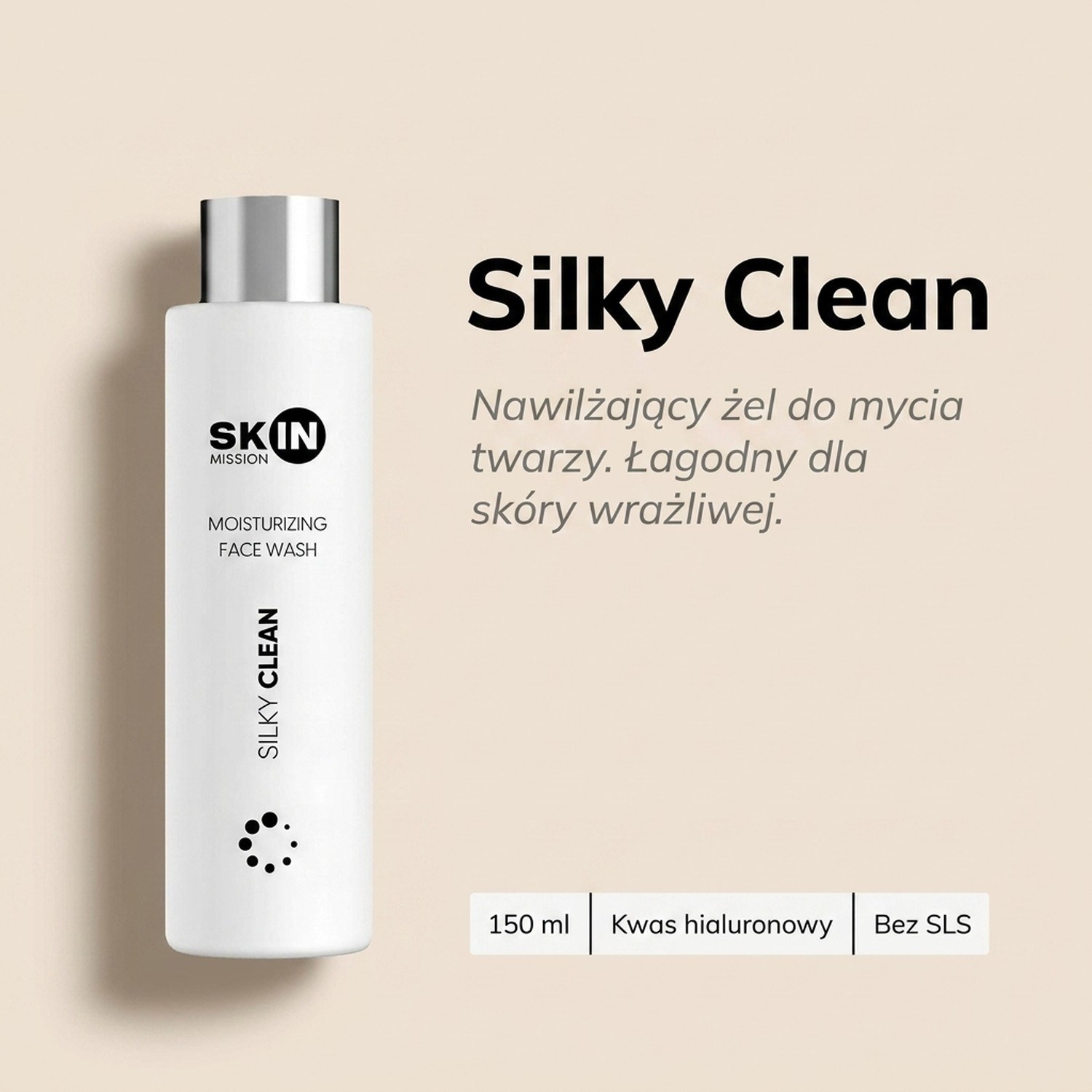 Silky Clean - Cleansing Gel with Hyaluronic Acid + Aloe + Panthenol - Skin Mission
