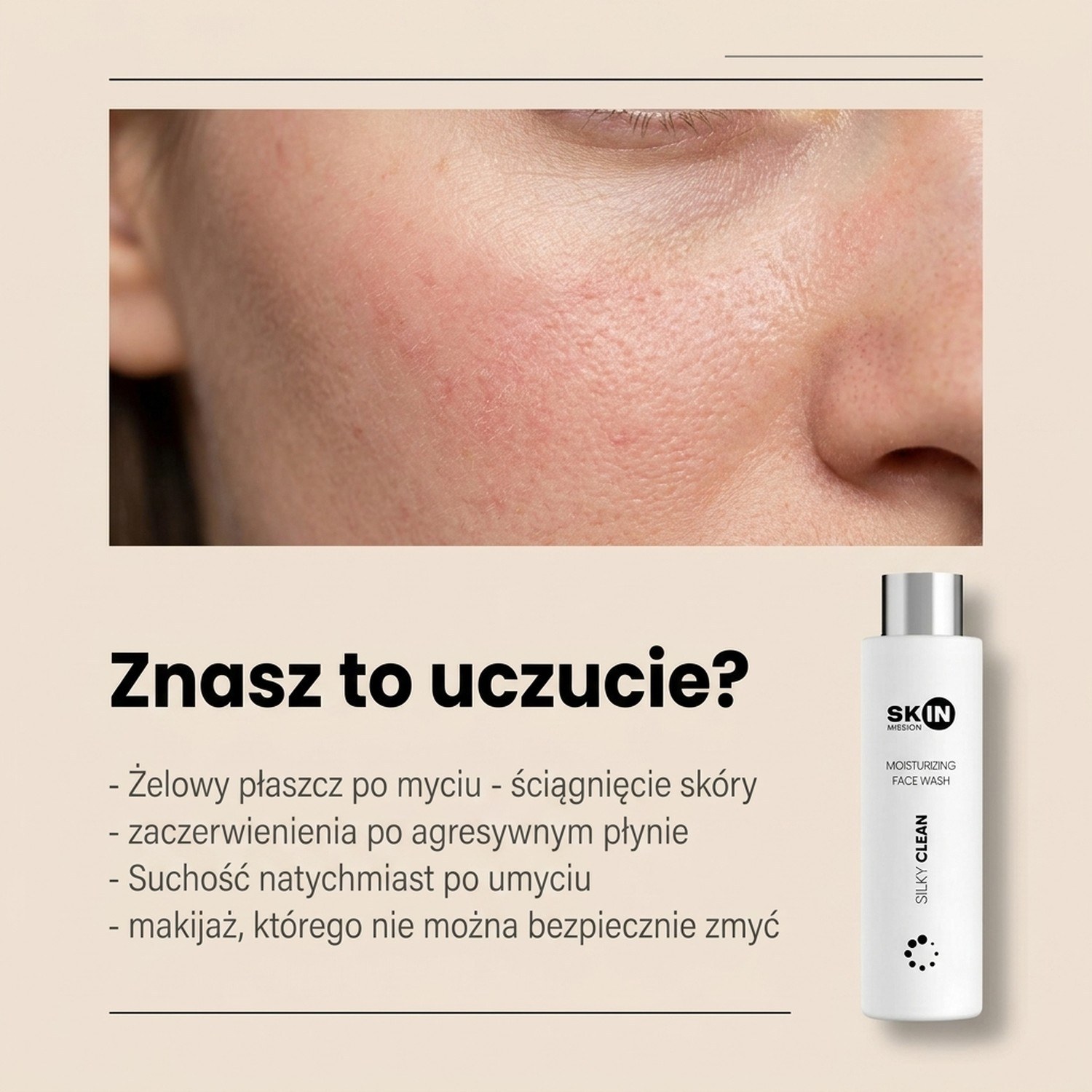 Silky Clean - Cleansing Gel with Hyaluronic Acid + Aloe + Panthenol - Skin Mission