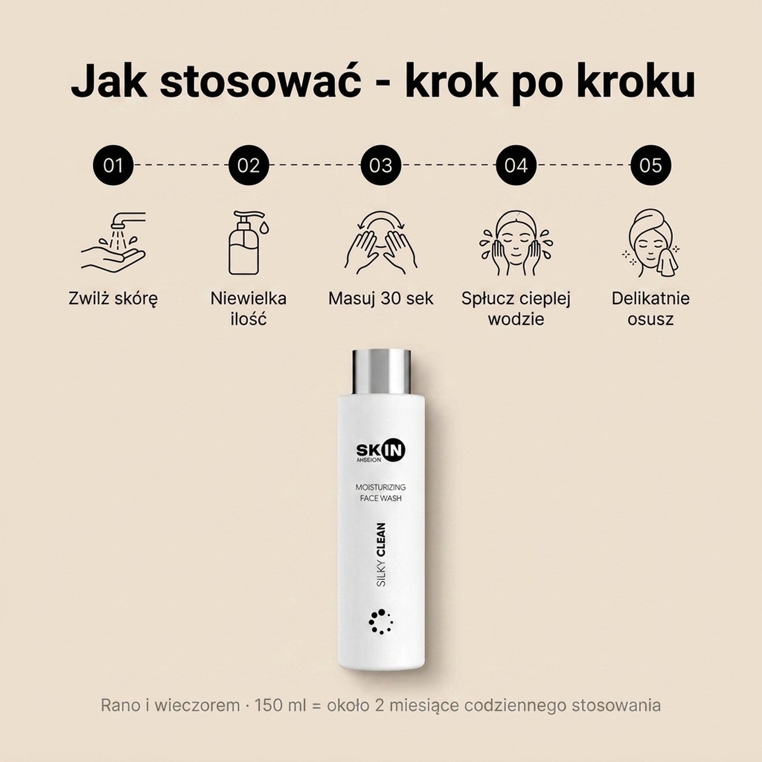 Silky Clean - Cleansing Gel with Hyaluronic Acid + Aloe + Panthenol - Skin Mission