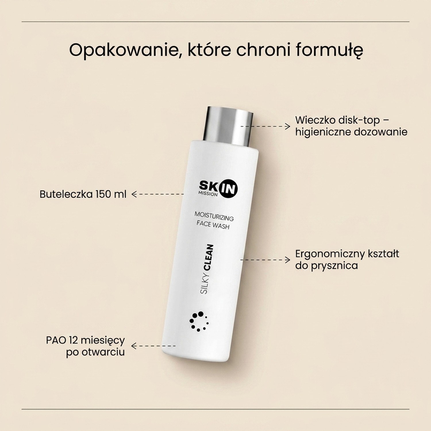 Silky Clean - Cleansing Gel with Hyaluronic Acid + Aloe + Panthenol - Skin Mission