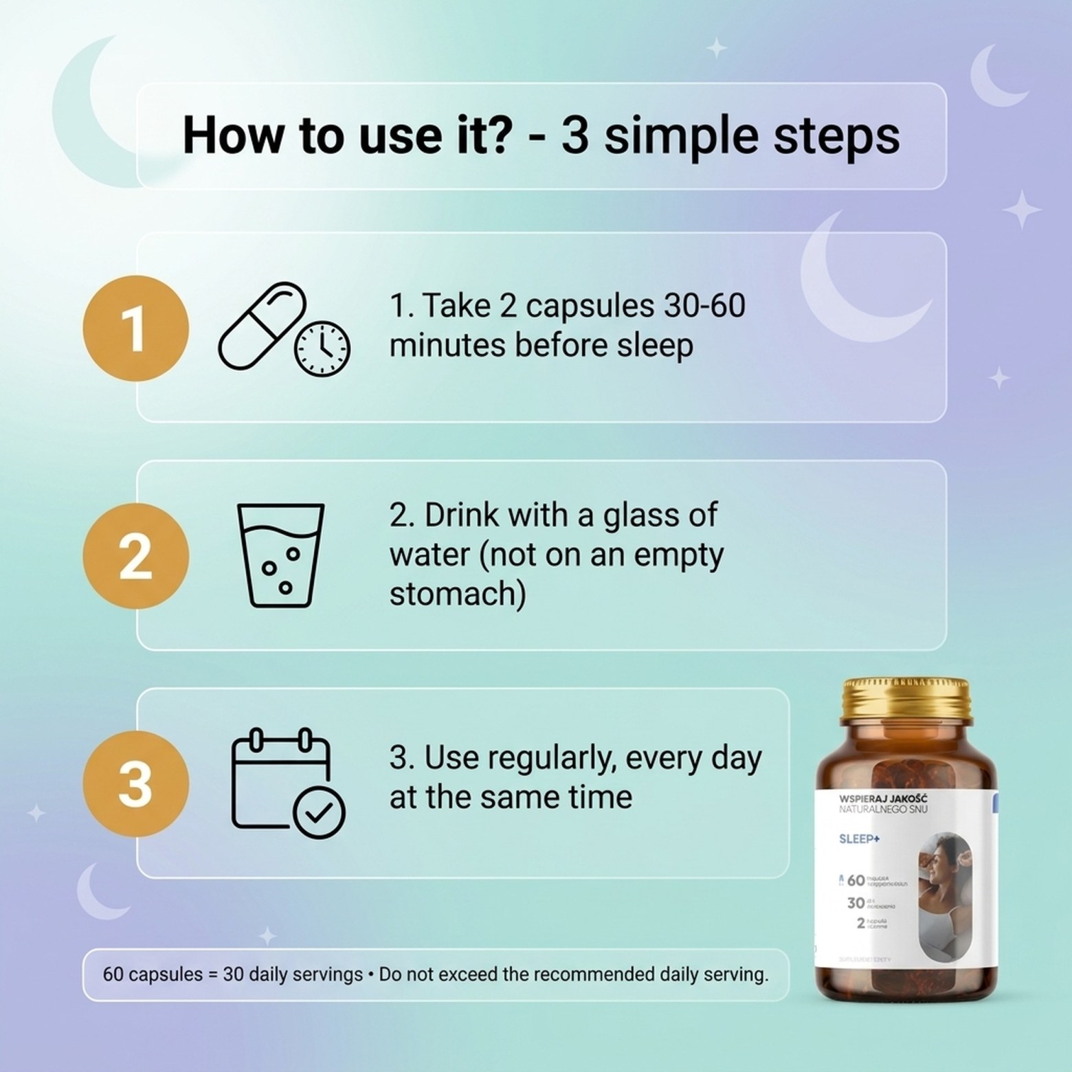 Sleep+ - Ashwagandha + Passionflower + Sour Cherry with Melatonin for Restful Sleep