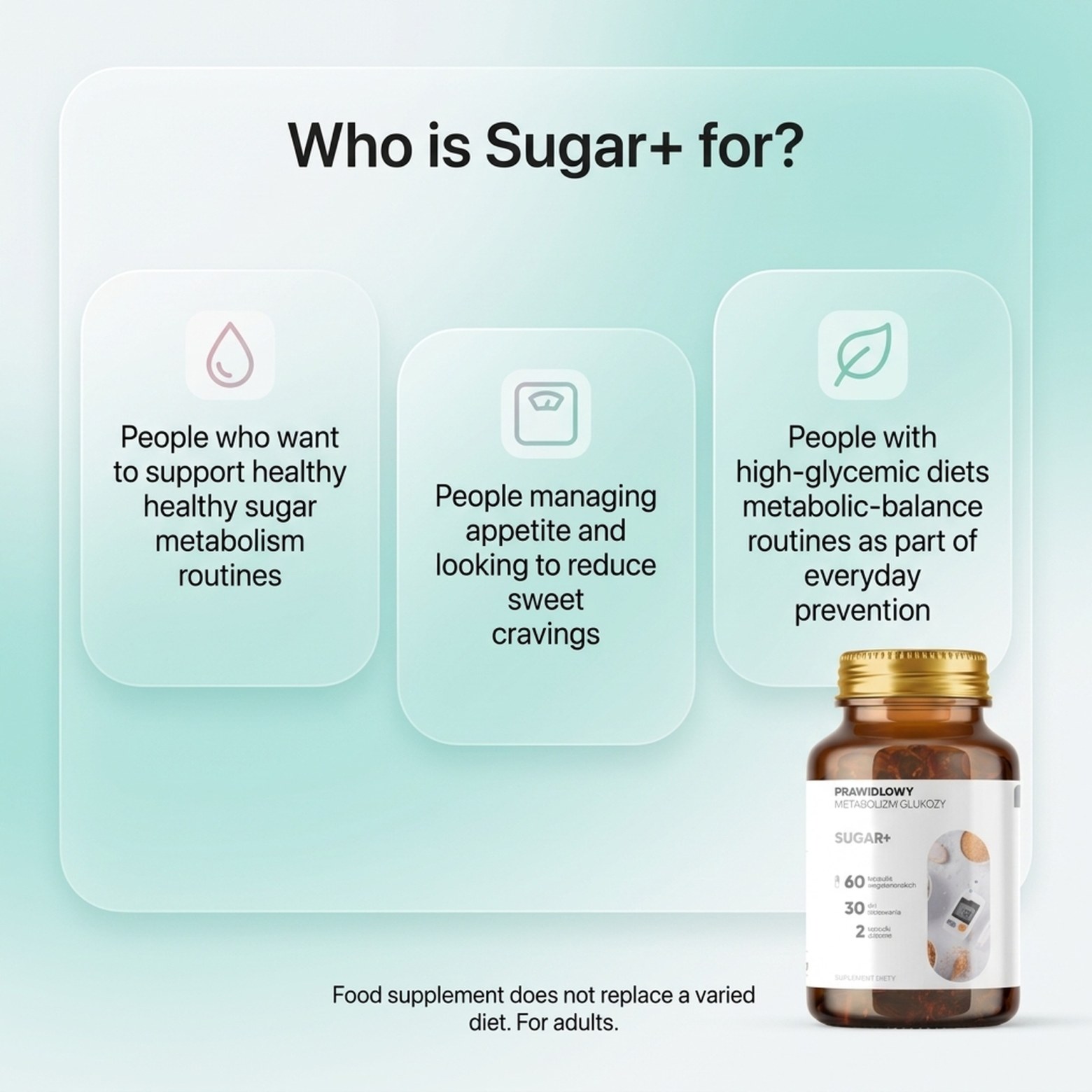Sugar+ - Chicory + Bitter Melon + Cinnamon for Healthy Sugar Metabolism