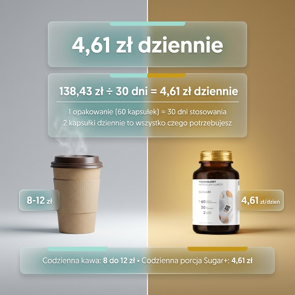 Sugar+ - Cykoria + Przepękla + Cynamonowiec na prawidłowy metabolizm cukru