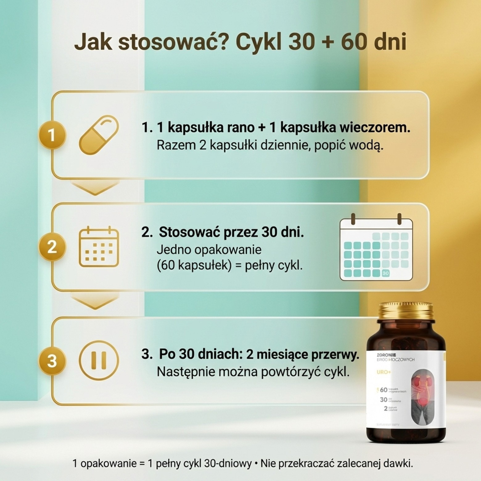 Uro+ - Nawłoć + Dynia + Nasturcja na zdrowy układ moczowy