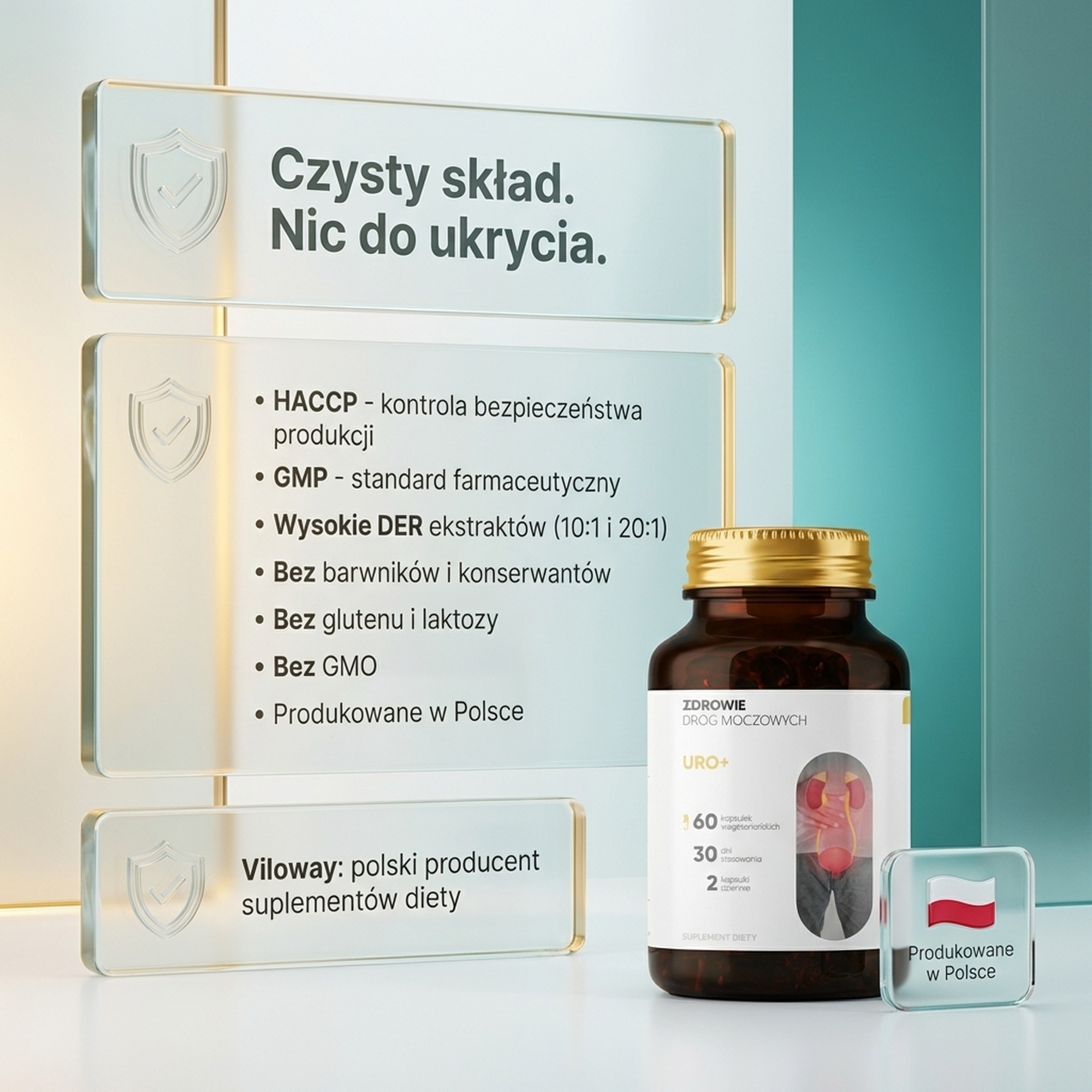 Uro+ - Nawłoć + Dynia + Nasturcja na zdrowy układ moczowy